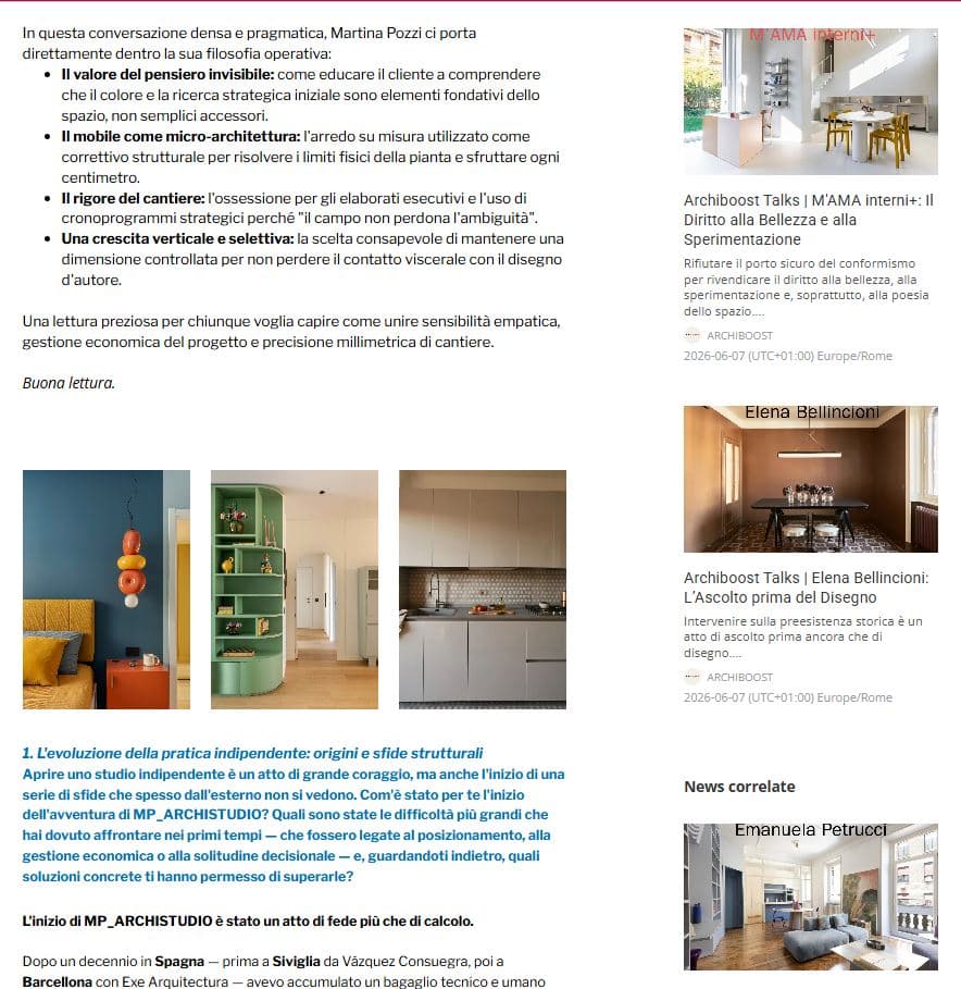 Archiboost Talks | MP_Archistudio: L'Empatia per un Approccio Sartoriale - 2