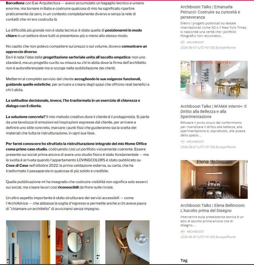 Archiboost Talks | MP_Archistudio: L'Empatia per un Approccio Sartoriale - 3