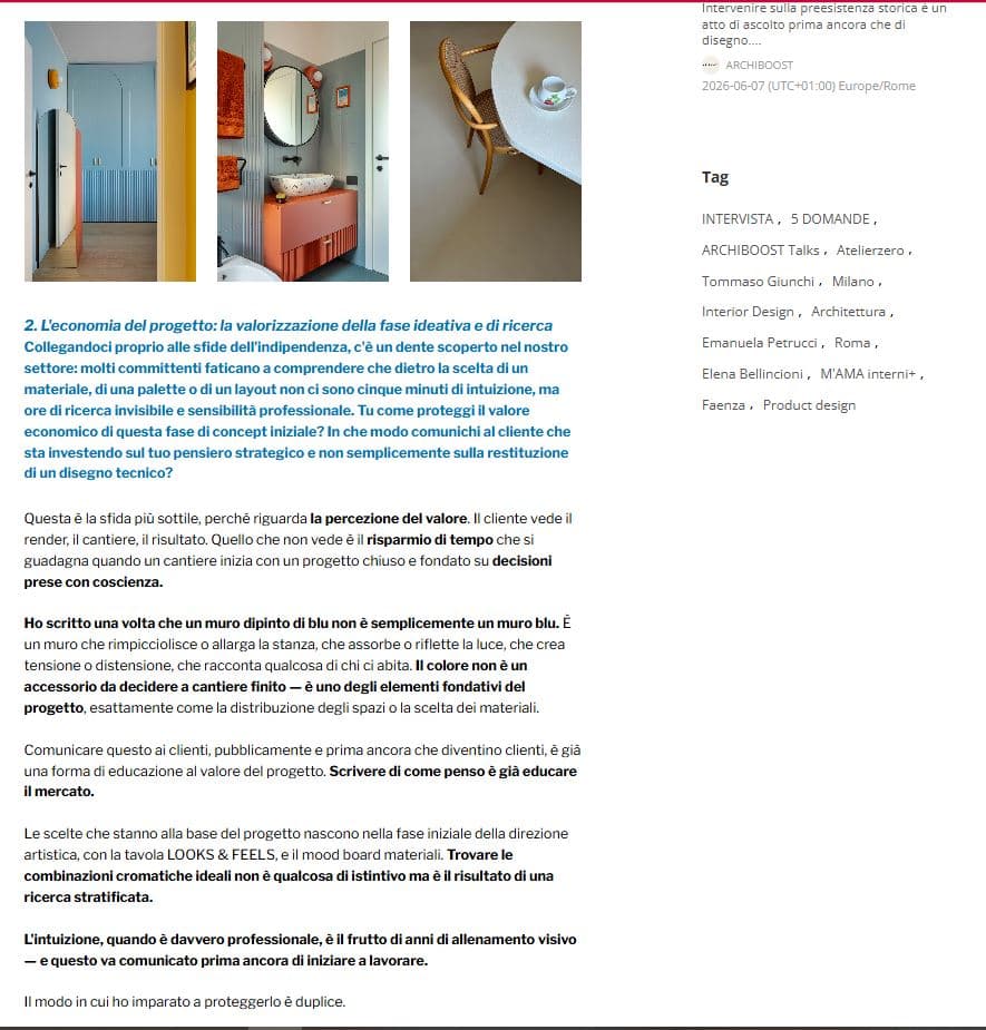Archiboost Talks | MP_Archistudio: L'Empatia per un Approccio Sartoriale - 4